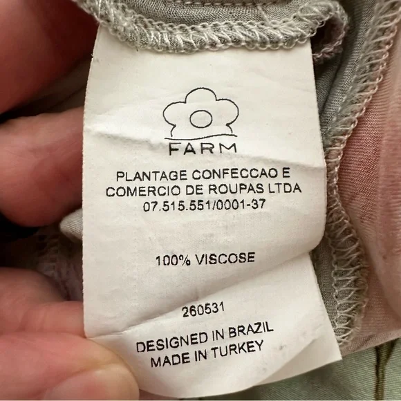 Farm Rio Marilla Maxi Dress Women's Small Floral Flowy Tie Back Tassel V-Neck - Picture 10 of 11